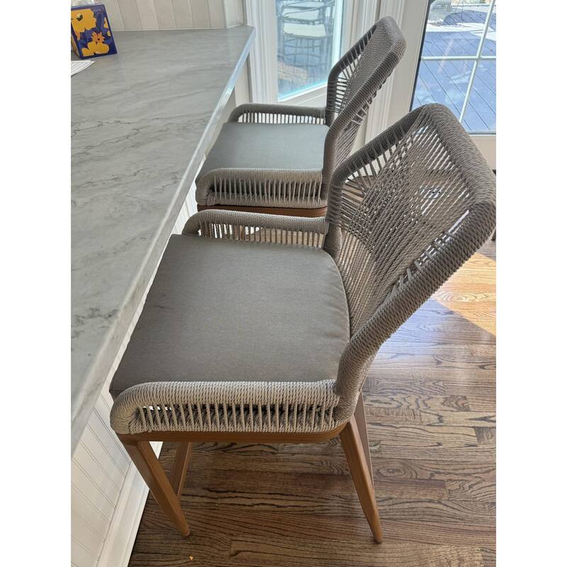 PURPLE LEAF 2 Set of Modern Bar Stool with Backrest and Arm,Upholstered Chair and Aluminum Legs