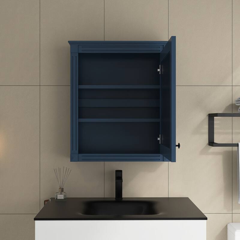 24'' x 27'' Wall Mounted Medicine Cabinet with Height Adjustable Shelf