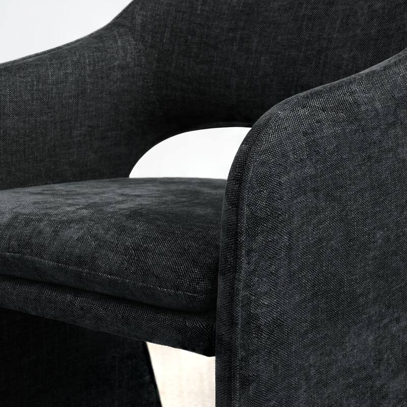 19" Seat Height Upholstered Fabric Dining Armchair (Set of 4)