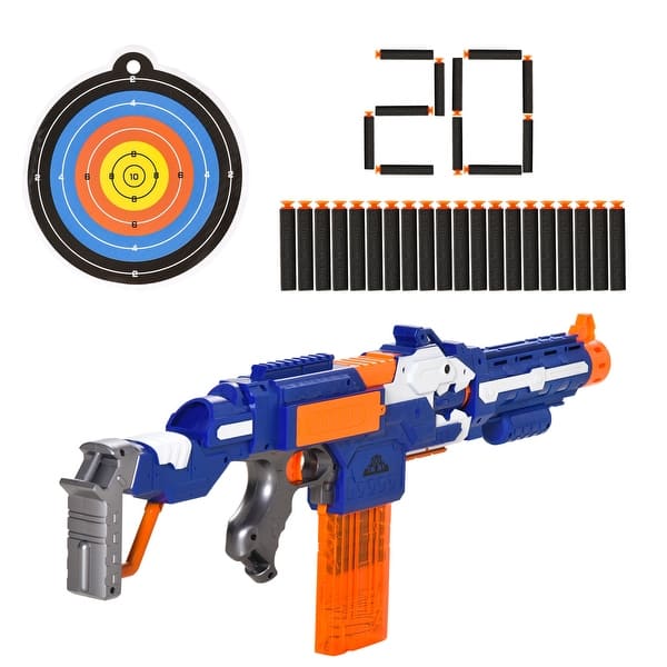NERF gun Sniper red with 20 Foam darts & target practice