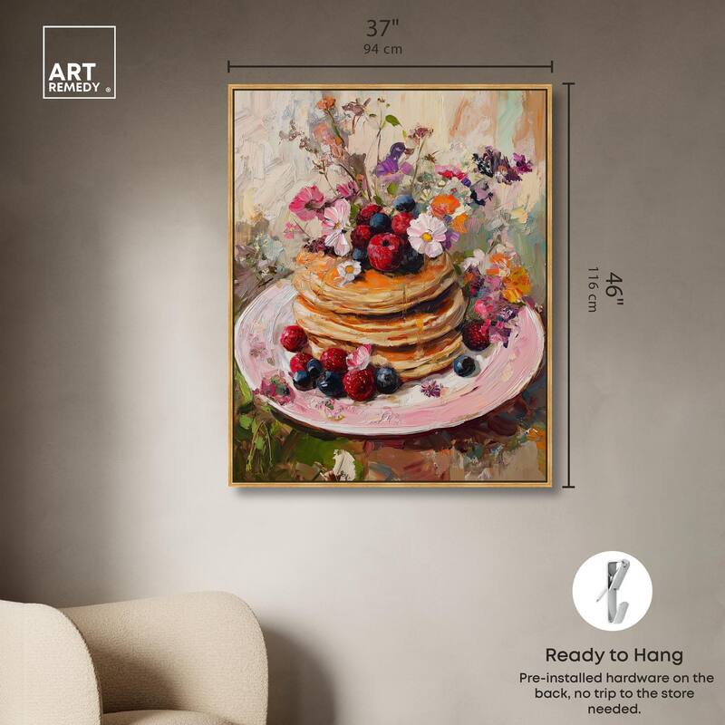 Raspberry Pancakes II Canvas by Art Remedy