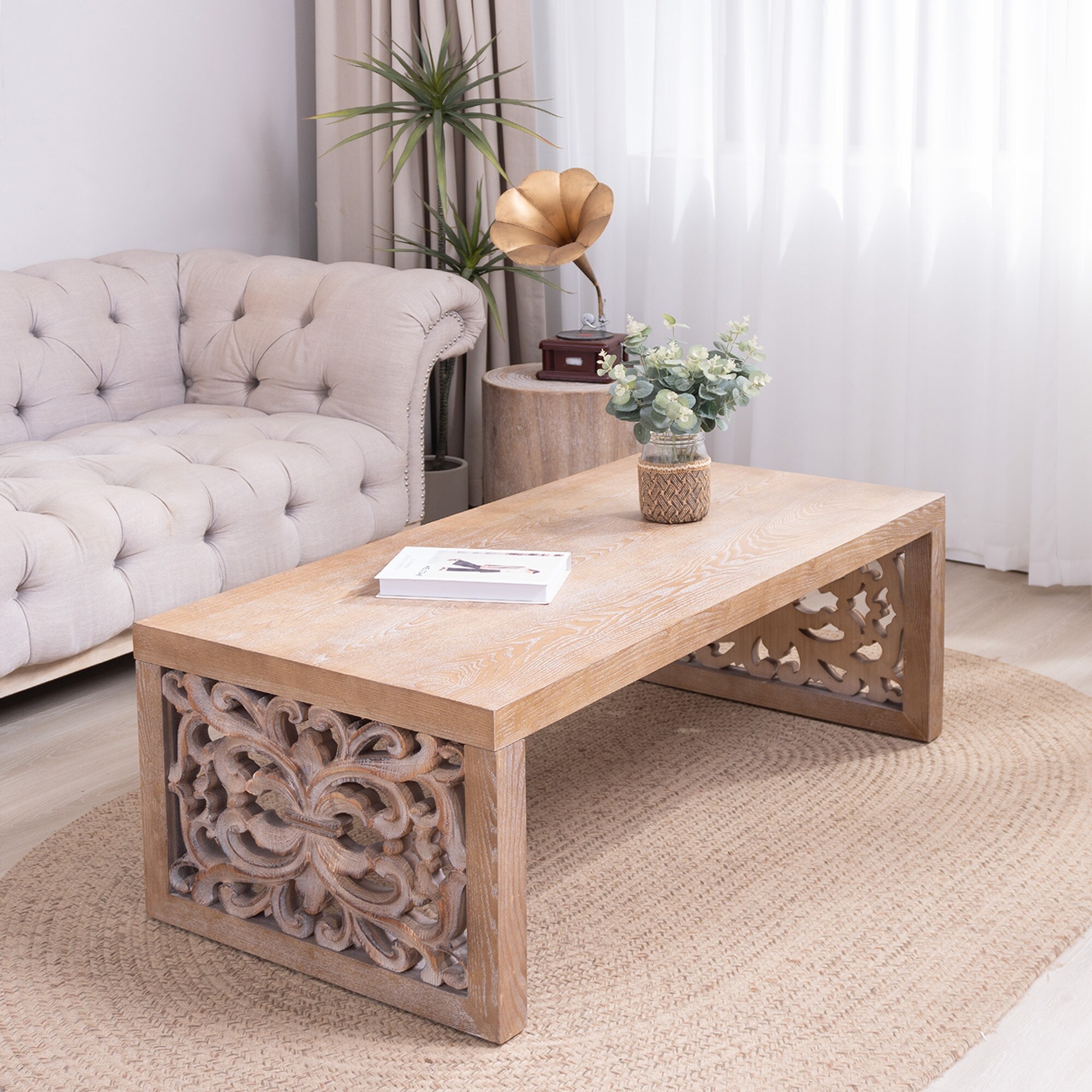 Black Rectangular, Bohemian & Eclectic Coffee Tables - Bed Bath