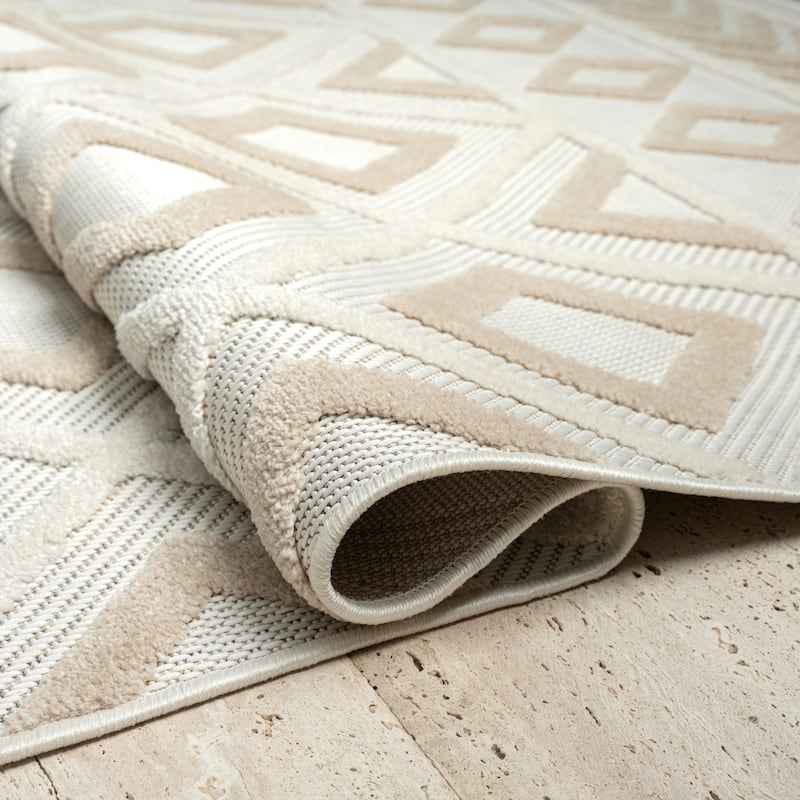 Abani Rugs Dusk Collection DUS100A Modern Diamonds Area Rug