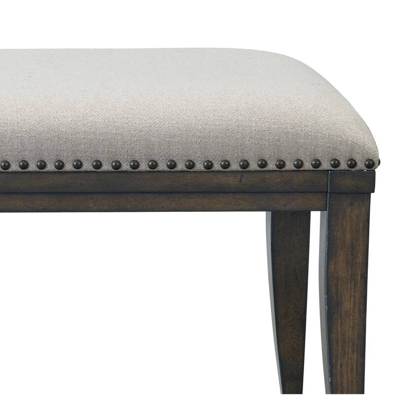 Nailhead Trim Upholstered Dining Bench