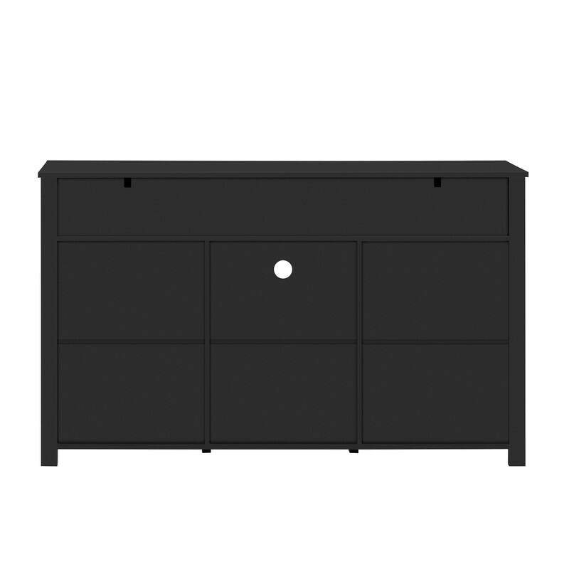 Farmhouse 55" Sideboard with 2 Sliding Barn Doors and 3 Drawers for Stylish Home Storage Solution