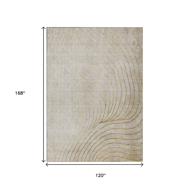 HomeRoots Abstract Transitional Rectangle Outdoor Rug
