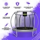 preview thumbnail 4 of 6, Machrus Moxie Pumpkin-Shaped Outdoor Trampoline Set with Premium Top-Ring Frame Safety Enclosure, 8 FT - Grey - 8 FT