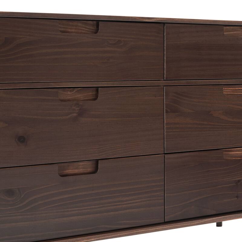 Middlebrook Gammelstaden Mid-Century Solid Wood 6-Drawer Dresser