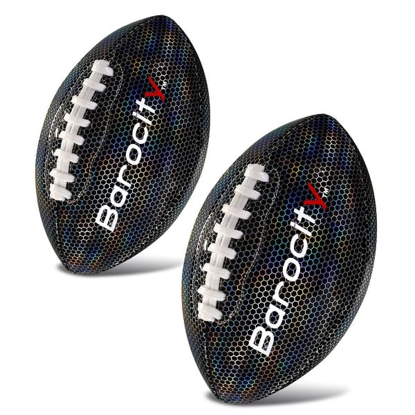 slide 2 of 7, Barocity Footballs for Kids - 2 Training Balls Black Size 3 and Size 6