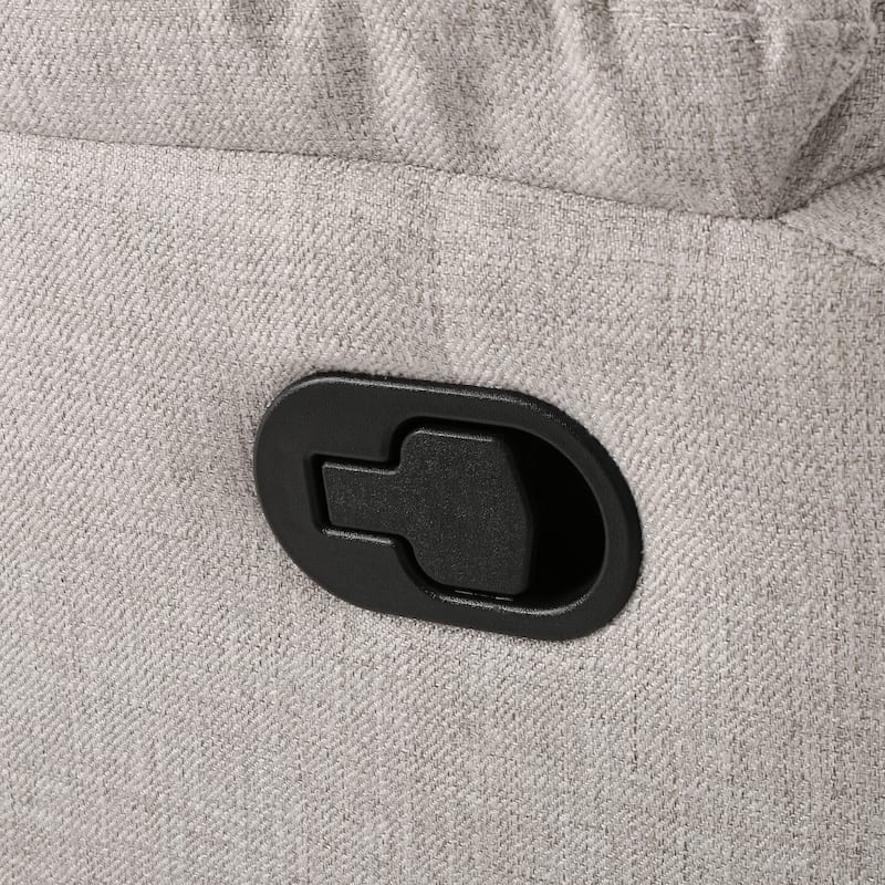 Upholstered Linen Manual Recliner Sofa Chair with Adjustable Backrest and Footrest, Modern Home Lounge Chair for Living Room
