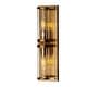 preview thumbnail 6 of 4, 2-Light Contemporary Soft Gold Cylindrical Wall Mount Sconce with Clear Glass Tube - 4.1'' 4.1'' - Gold