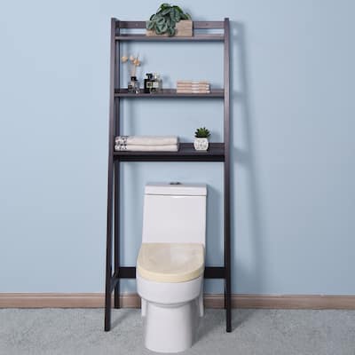 Bathroom Wooden Over Toilet Storage with 3 Shelves