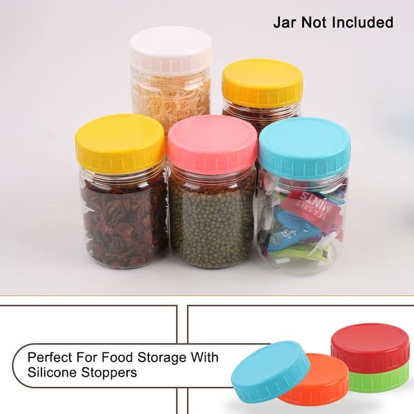 24 Pcs 16 Oz Clear Plastic Jars with Ribbed Lids Wide Mouth Food Plastic  Mason