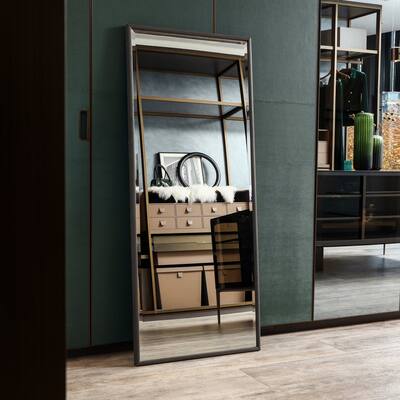 Lund 59" x 25" Full Length Wood Veneer Frame Mirror by Martin Svensson Home
