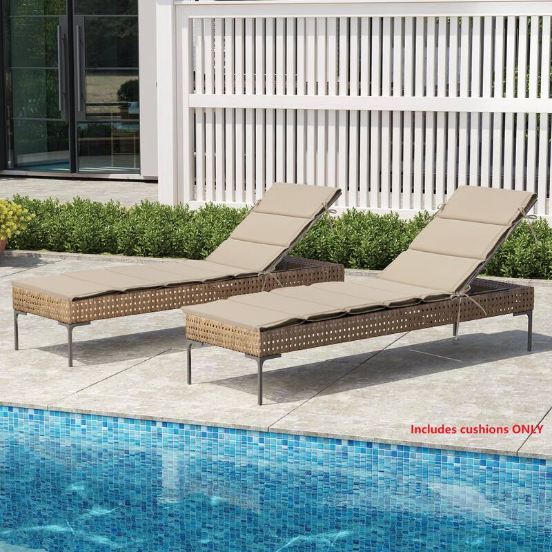 Outdoor Chaise Lounge Chair Cushion Patio Sun Lounger Cushion Sunbed Seating Pad