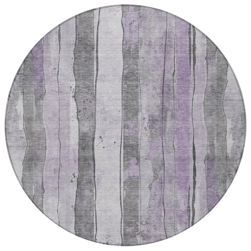HomeRoots Striped Transitional Rectangle Outdoor Rug