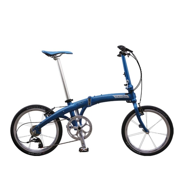 blue folding bike