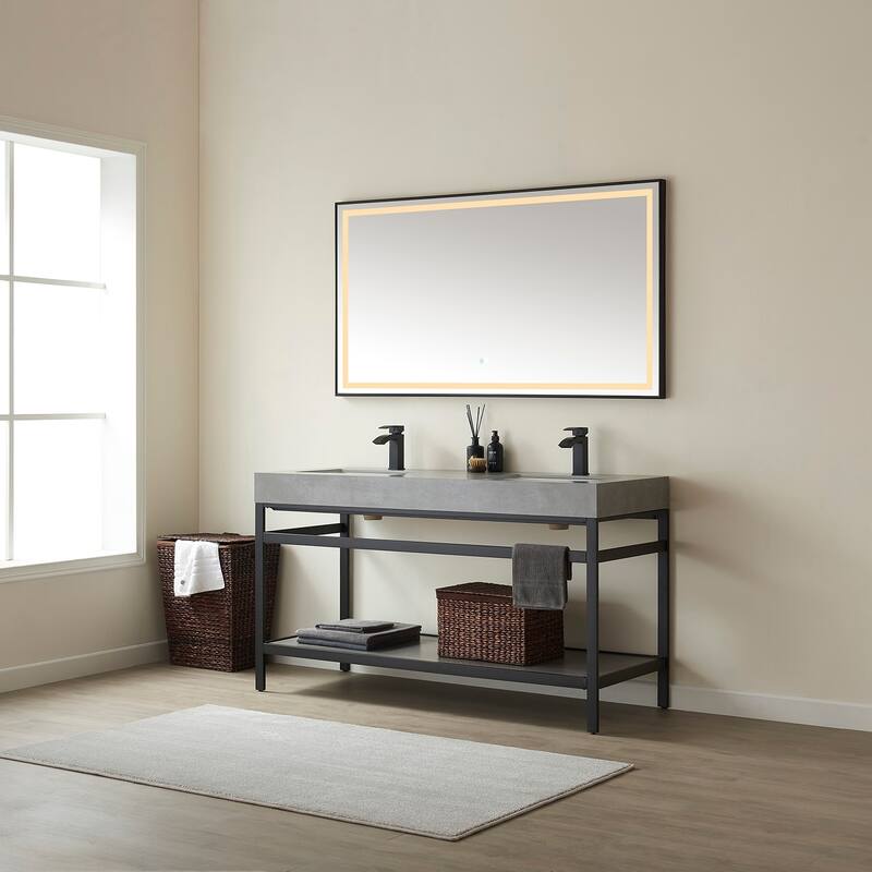 Miseno MV702560M Funes 60" Free Standing Double Basin Vanity Set with