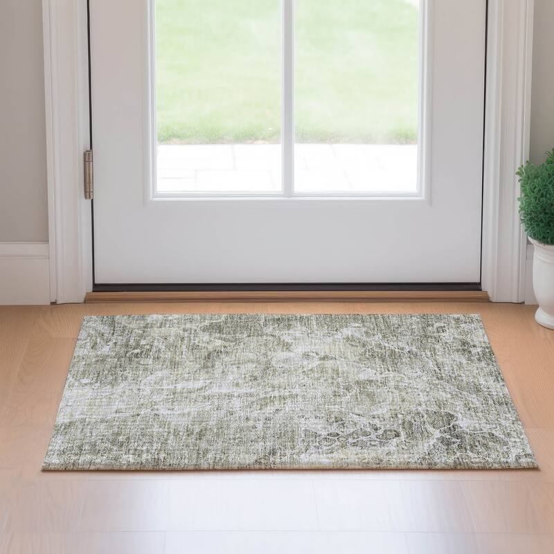 Premium Washable Super Soft Abstract Motion Mayfield Rug - Tan - 1' 8" x 2' 6" - Rectangle