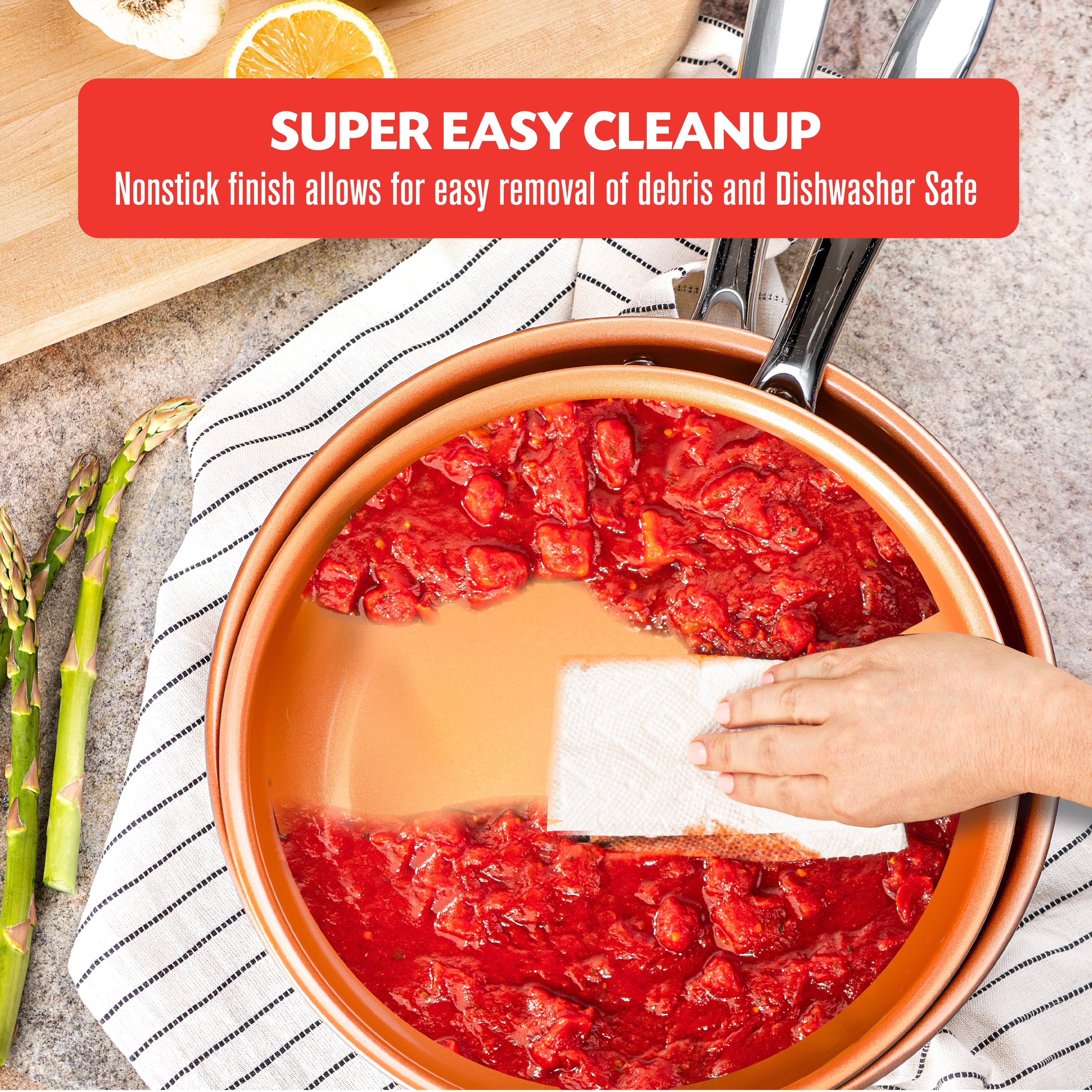 Gotham Steel 10'' and 11'' Stainless Steel 2 Piece Fry Pan Set with