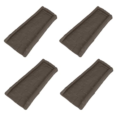 Suncast Outdoor Decorative Rain Gutter Downspout Splash Block, Java (4 Pack) - 1.3