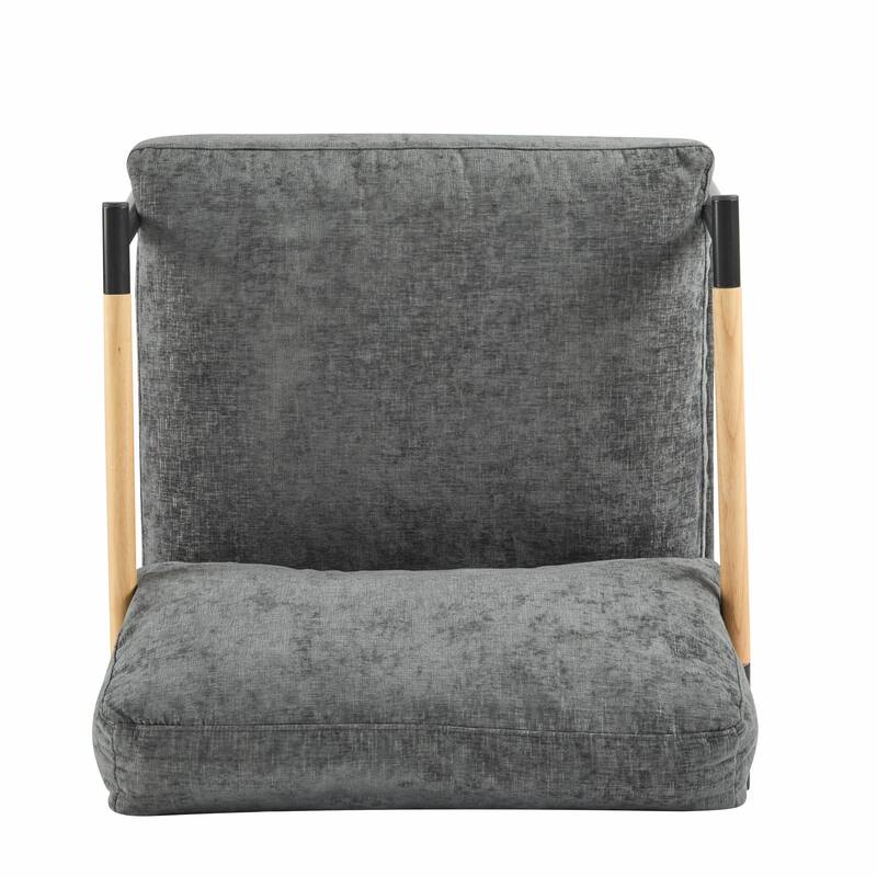 Minimalist Armchair - Soft Cushions, Wood/Metal Design, Compact