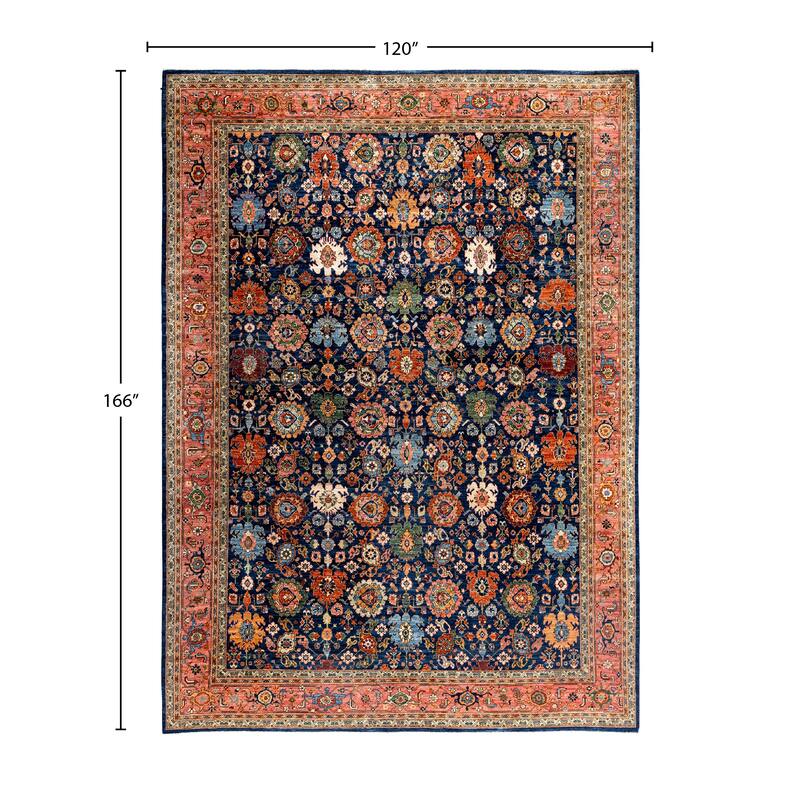 Serapi One-of-a-Kind Hand-Knotted Area Rug - Blue - 10' 0" x 13' 10"