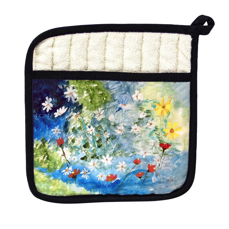Many Wildflowers Pot Holder - 9x9