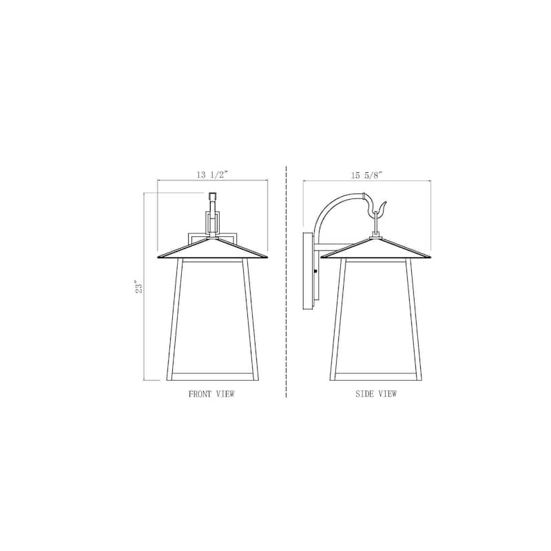 Rainer 4 Light Outdoor Wall Light in Black