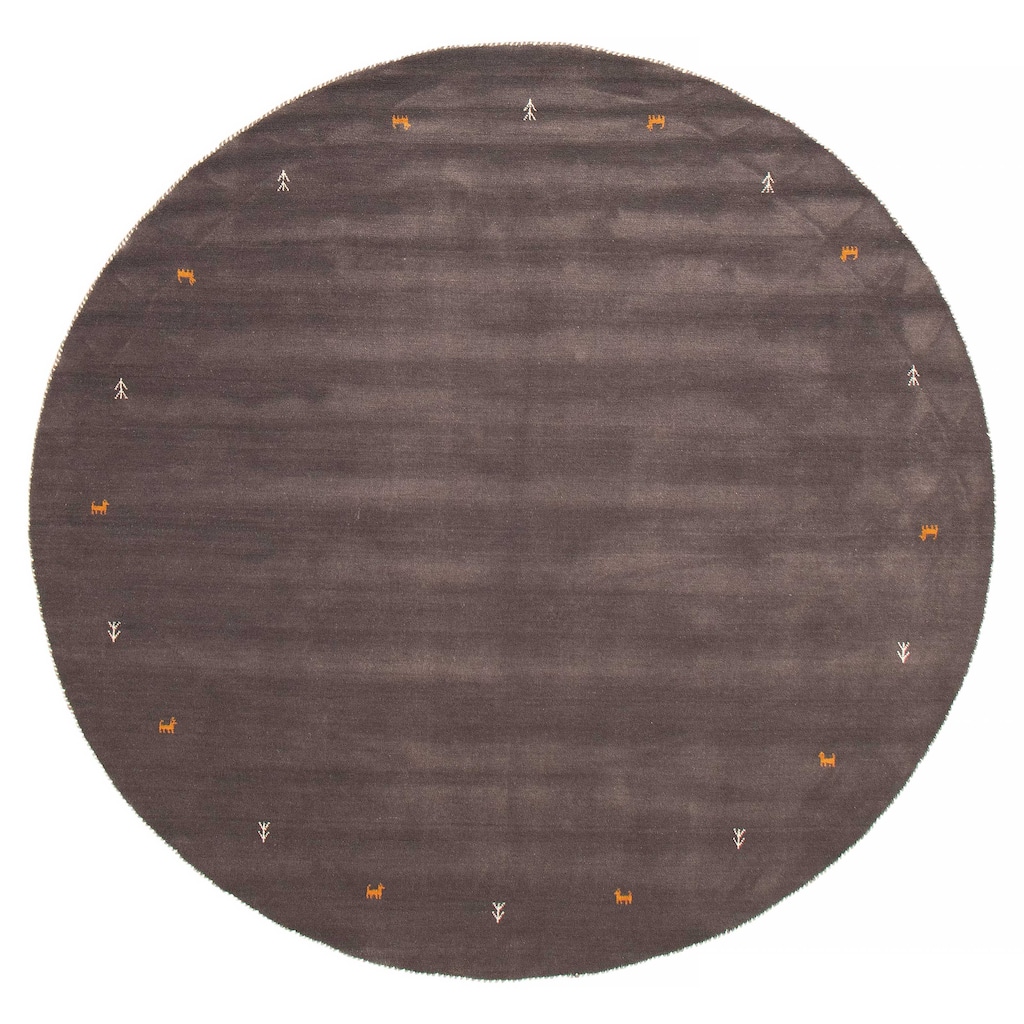 Kashkuli Gabbeh Grey Rug 8'2" x 8'1" - 8'2 x 8'1