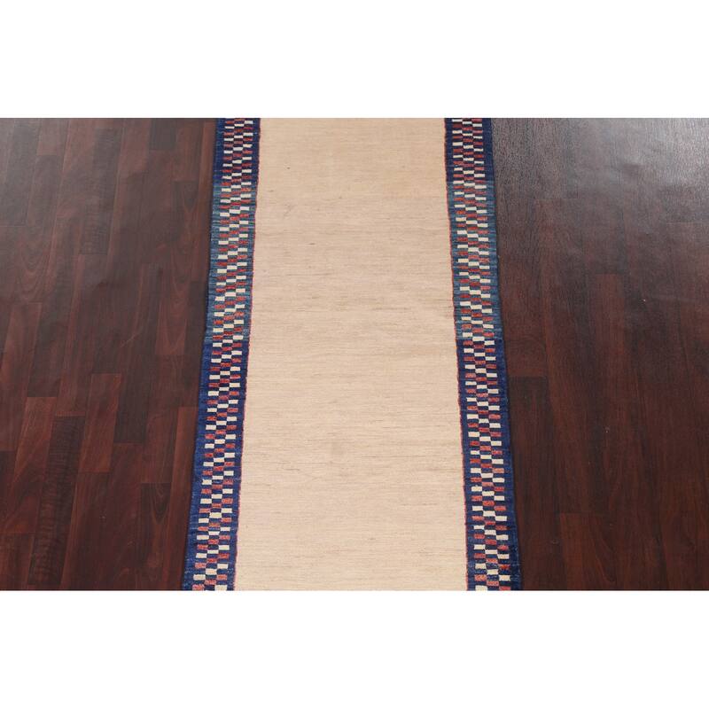 Gabbeh Kashkoli Oriental Staircase Runner Rug Hand-knotted Wool Carpet - 2'10" x 7'11"