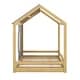 preview thumbnail 25 of 30, Full Size House Bed With Roof And Window - White+Natural