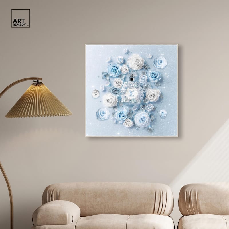 Sparkling Floral Perfume Canvas by Art Remedy
