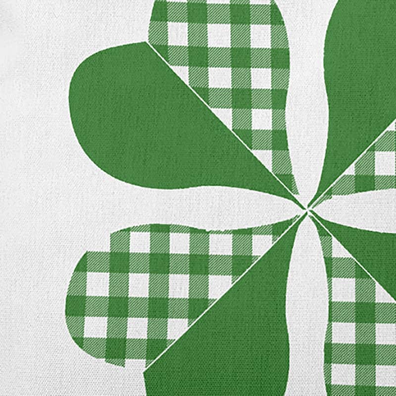 Checkered Clover Accent Pillow
