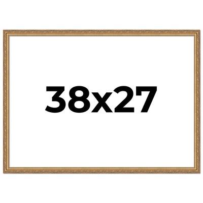 38x27 Frame Red Solid Wood Picture Frame Width 1.75 Inches | Interior Frame Depth 1 13/16 Inches