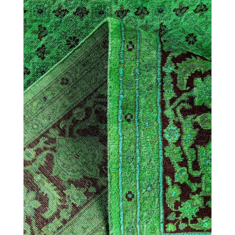 Contemporary Overdyed Wool Hand Knotted Area Rug - 6' 1" x 9' 4"
