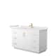 Option White, Gold Trim, White Quartz Top