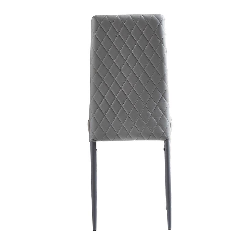 Modern Minimalist Fireproof Leather Dining Chair,Set of 6