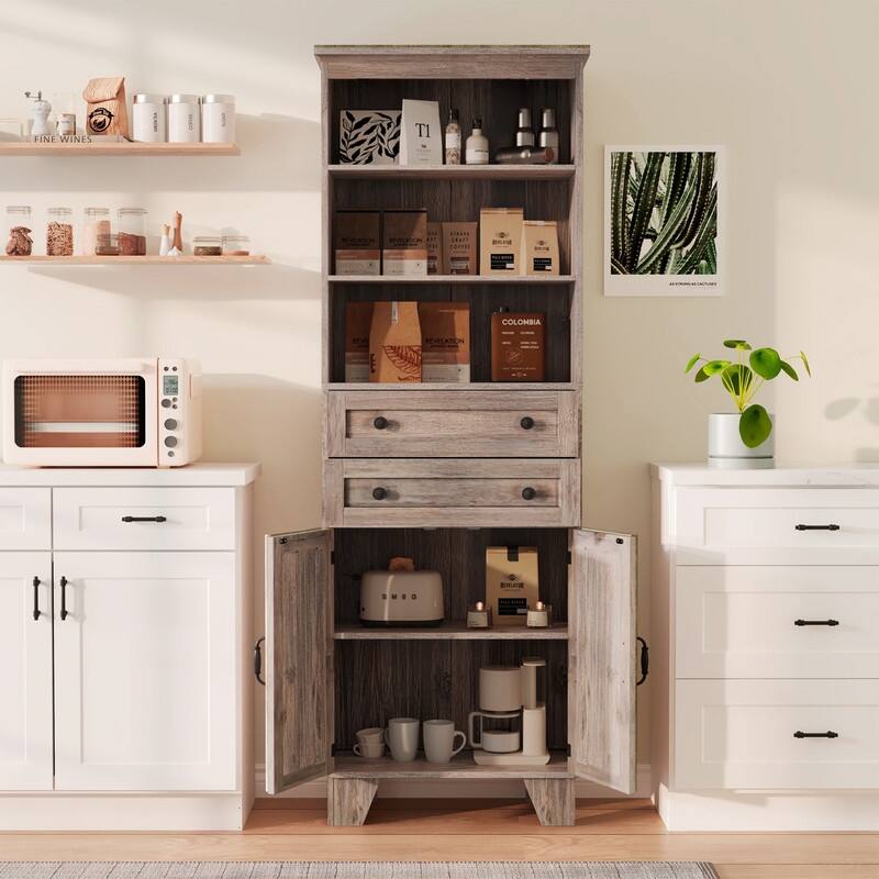Space-Saving MDF Towel Shelving with Wood Grain Finish and Elegant Handles – Multi-Room Use
