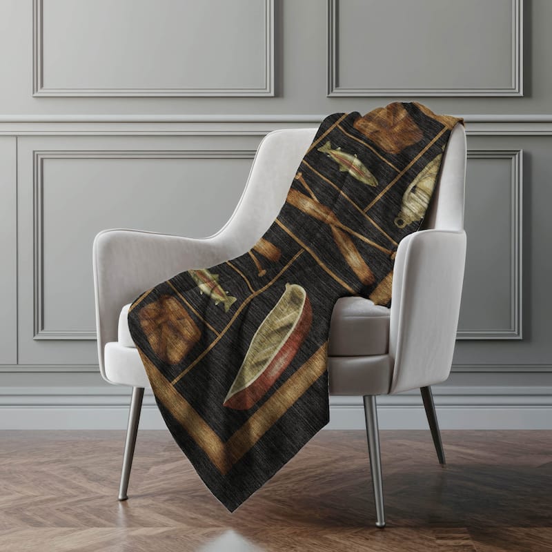 Premium Machine Washable ASB144 Lake Lodge Sherpa Throw Blanket