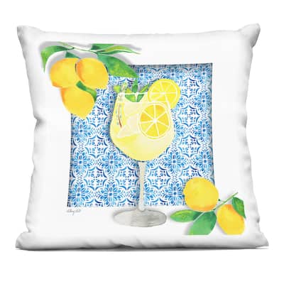 Stupell Mediterranean Limoncello Drink Decorative Printed Throw Pillow Design by Hillary Holt