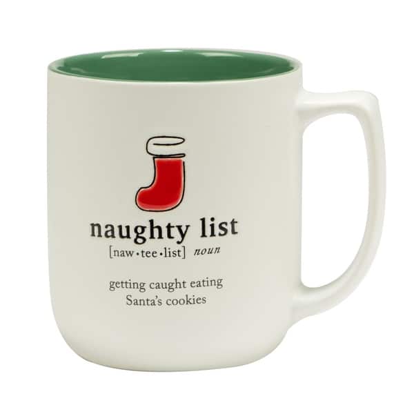 Certified International Set of 6 Christmas Fun Green Mugs, Multi