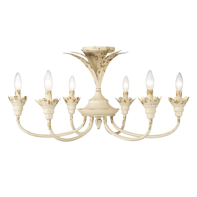 Lillianne 6-Light Semi-flush - Antique Ivory