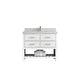 preview thumbnail 53 of 128, Willow Collections 42 x 22 Parker Single Bowl Sink Bathroom Vanity with 2 in Quartz 2" Carrara Quartz - White