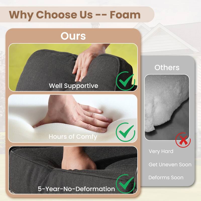 XIZZI 7-Piece Patio Wicker Furniture Conversation Swivel Chairs Set