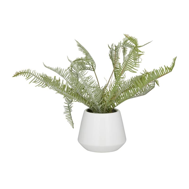 White Ceramic Contemporary Artificial foliage