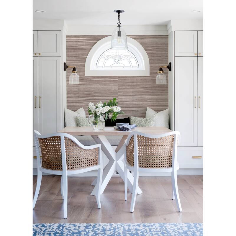 A-Street Prints Kenter Burgundy Sisal Grasscloth Wallpaper