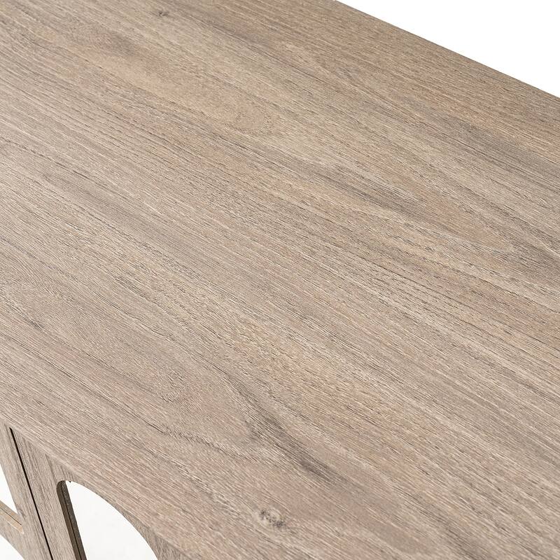 Sideboard Cabinet with Doors & Shelves, Mid Century Modern Storage Cabinet, Buffet Cabinet with Solid Wood Legs