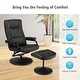 preview thumbnail 4 of 5, Recliner Chair 360 Degree Swivel PU Leather Chair with Footrest