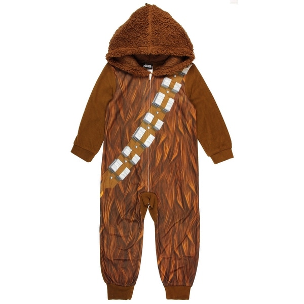 Disney Store Star Wars Chewbacca Chewie One Piece Kids Pajamas Size 6 7 NEW
